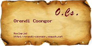 Orendi Csongor névjegykártya