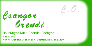 csongor orendi business card